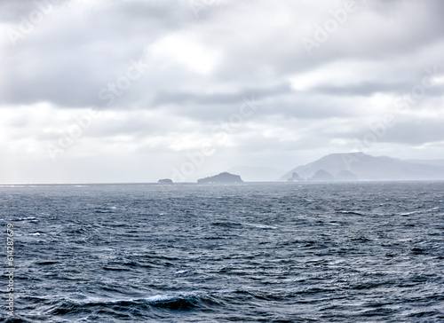 Dramatic skies  landscapes and weather off the coast of Cape Horn Argentina
