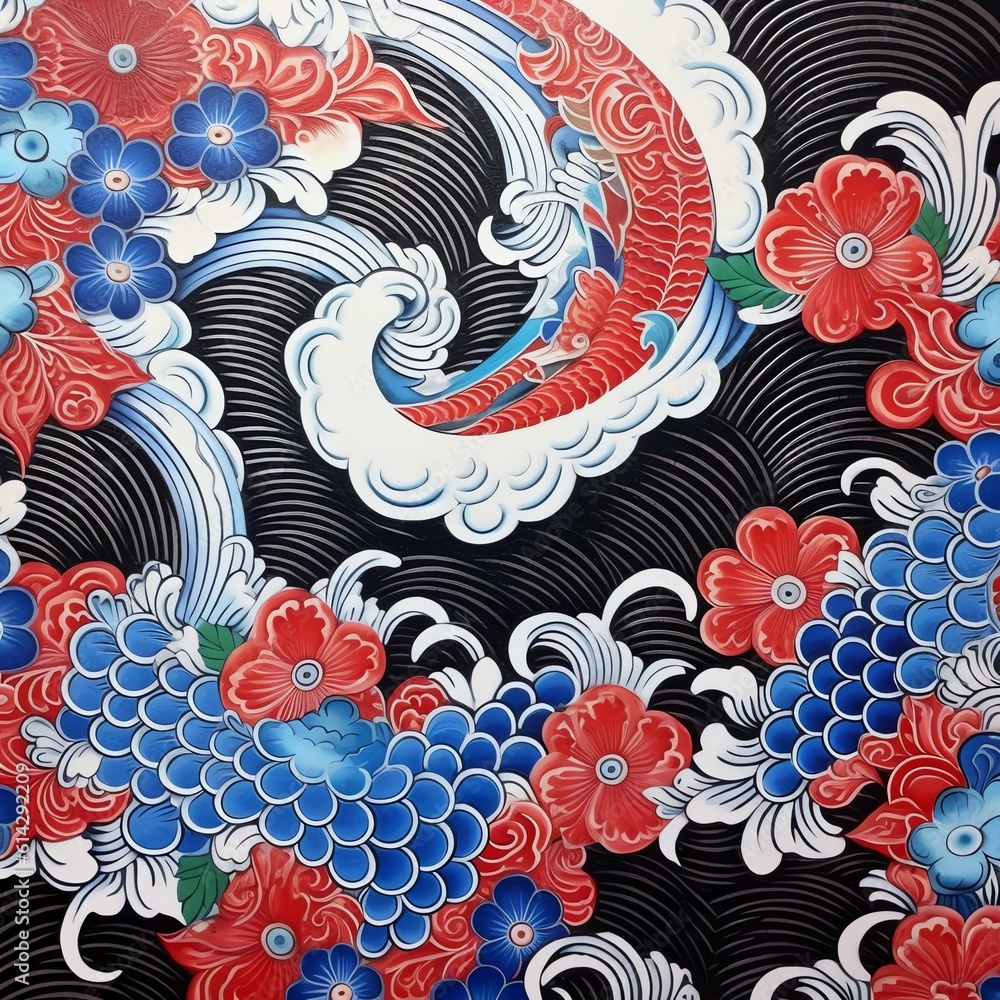 pattern flower illustration design japan art pattern flower illustration design japan art