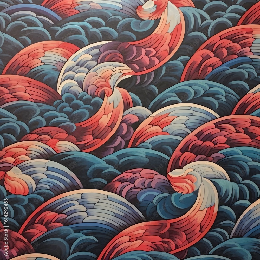 Obraz premium design japan art background illustration, and wallpaper pattern