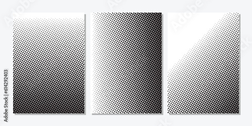 black and white halftone effect set design