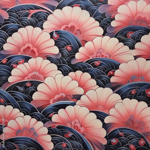 design japan art background illustration  and wallpaper pattern