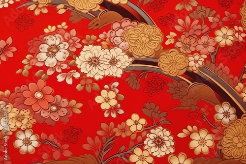 Japanese Artistry Engaging Background Patterns and Illustrations