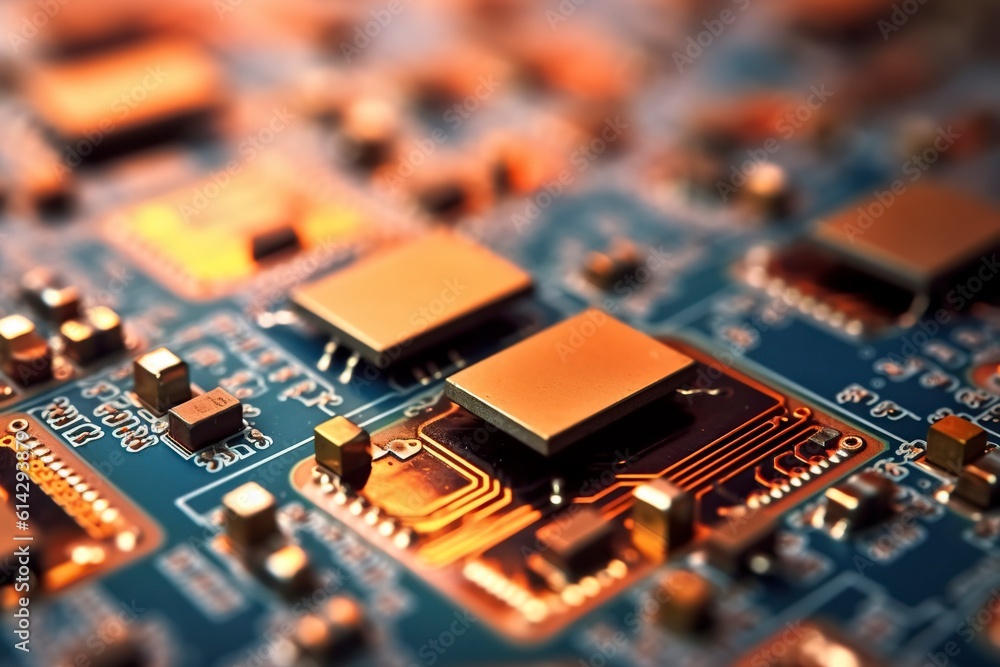 Chips recently produced in a factory without screen printing. Ai generated. Chips recently produced in a factory without screen printing. Ai generated.