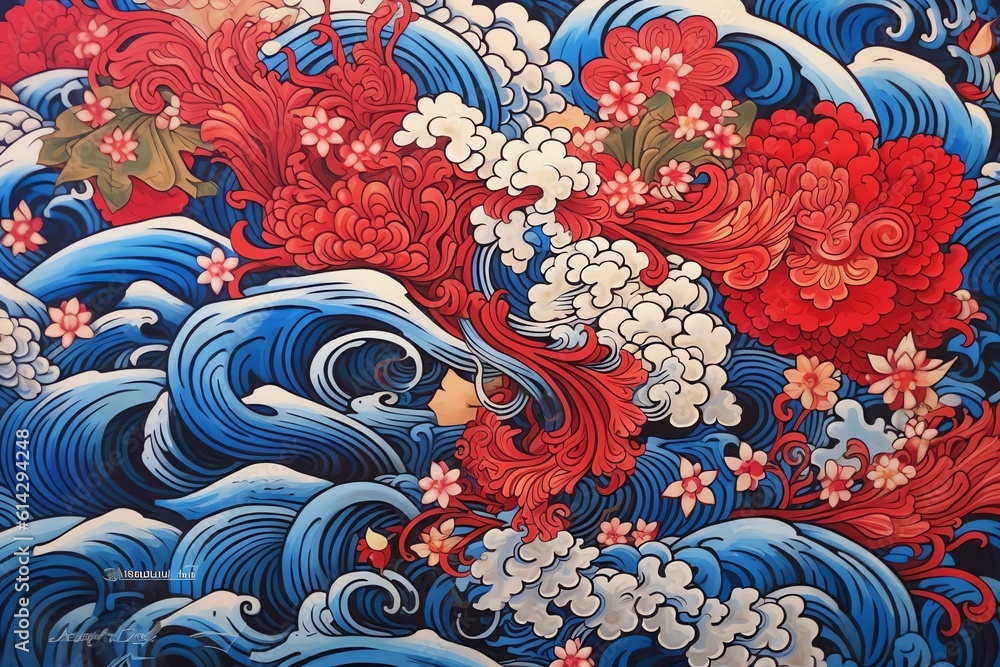 Japanese Artistry Engaging Background Patterns and Illustrations
