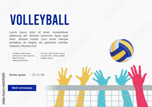 Great simple volleyball background design for any media