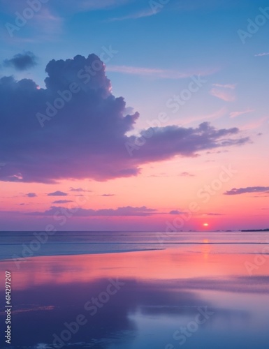 sunset over the ocean © Nuno