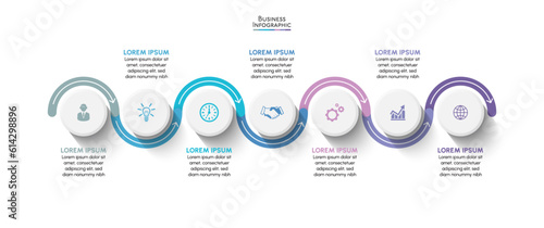 Business data visualization. timeline infographic icons designed for abstract background template milestone element modern diagram process technology digital marketing data presentation chart Vector