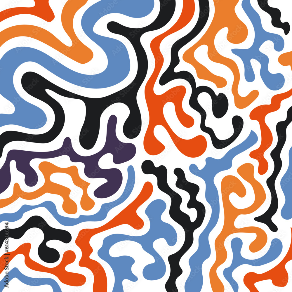 hand drawn flat groovy psychedelic pattern, colorful leaky lines hand drawn flat groovy psychedelic pattern, colorful leaky lines