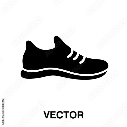 Casual Sporty Shoe Icon Vector Template Flat Design illustration on white background..eps