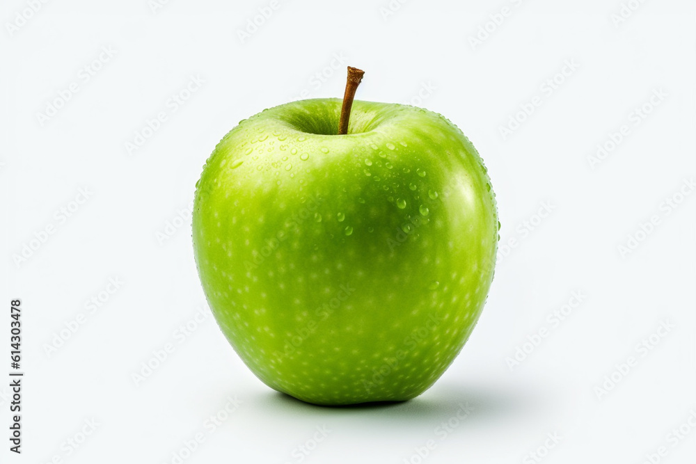 Green apple on a white background. Fresh apple fruit. Ai generative. Green apple on a white background. Fresh apple fruit. Ai generative.