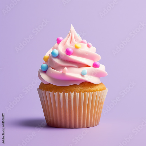 Tasty colorful cupcake. Ai generative. Illustration