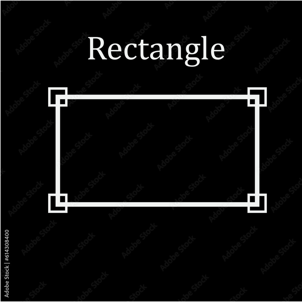 Rectangle icon flat style logo design template Rectangle icon flat style logo design template