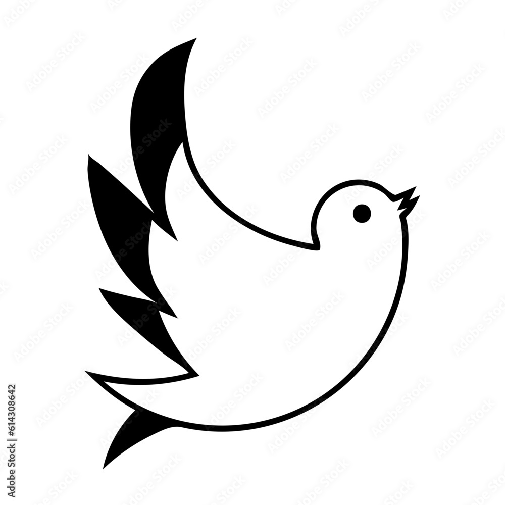 dove with peace symbol