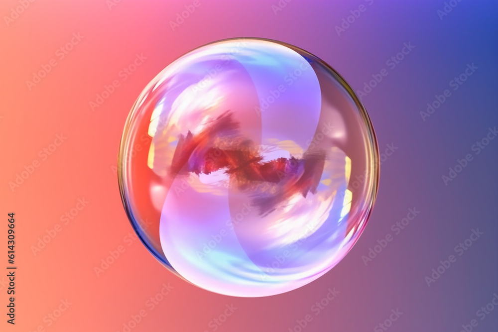 다양한 색상의 배경에 있는 무지개 빛 비누 방울. 인공지능 생성 다양한 색상의 배경에 있는 무지개 빛 비누 방울. 인공지능 생성