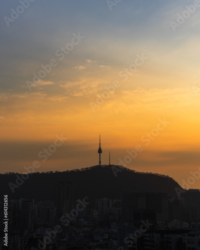 Namsan Tower in the sunset