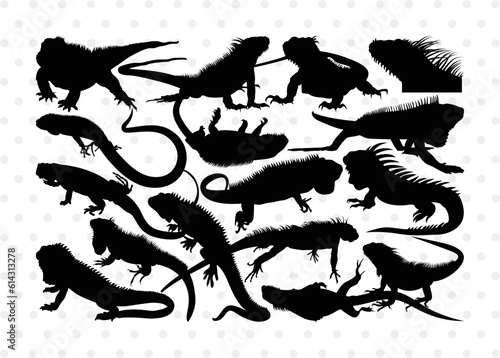 Iguana SVG Cut Files | Iguana Silhouette | Lizard Svg | Reptile Svg | Chameleon Svg | Gecko Svg | Iguana Bundle