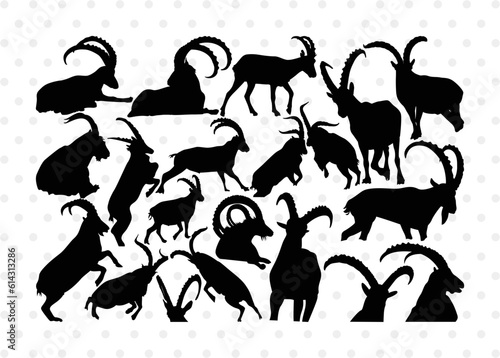 Canvas Print Ibex SVG Cut Files | Ibex Silhouette | Ibex Gazelle Svg | Ibex Head Svg | Gazell