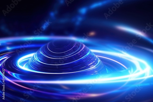 abstract futuristic background with green blue multicolor glowing neon moving high speed wave lines and bokeh lights. Data transfer concept Fantastic wallpaper, Ai Generative