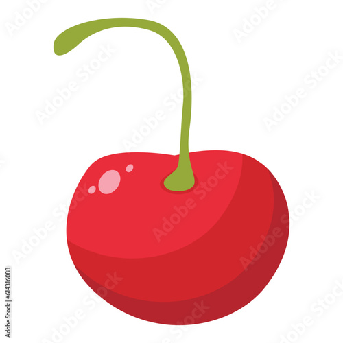 red cherry on a white background