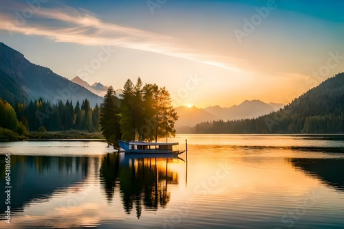 boat in the lake