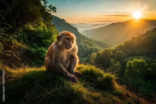 monkey in the field © baloch