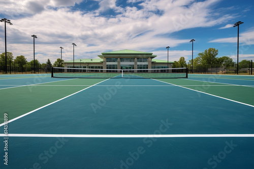 tennis court and net