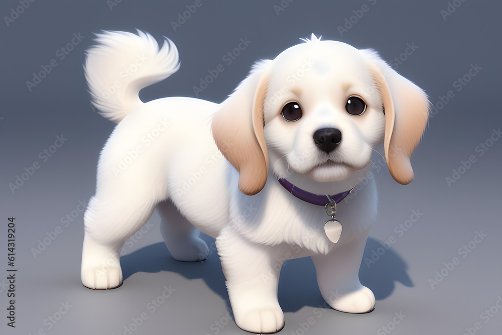 A cute little puppy. Generative AI A cute little puppy. Generative AI