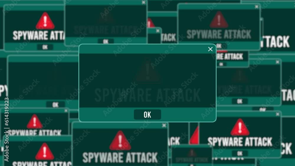 Spyware Attack Alert Warning Error Window Pop-up Notification Box On ...