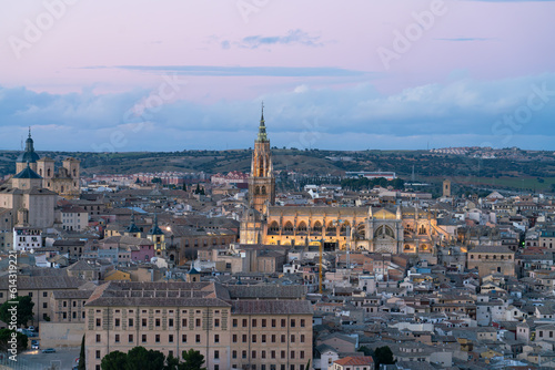 スペイン トレドの街の夜景 Night view of Toledo in Spain