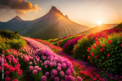 flowers on the mountain.