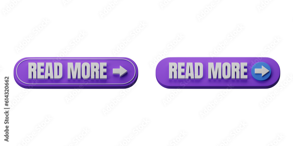 Read more button 3d illustration isolated. CTA or call to action buttons. Suitable for user interface design and promotion. Read more button 3d illustration isolated. CTA or call to action buttons. Suitable for user interface design and promotion.