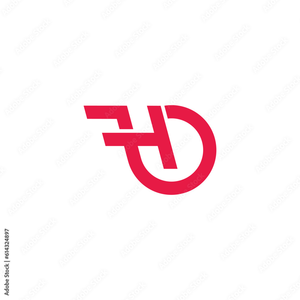letter hd motion run simple logo vector letter hd motion run simple logo vector