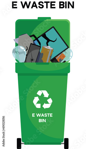 E-waste bin vector 