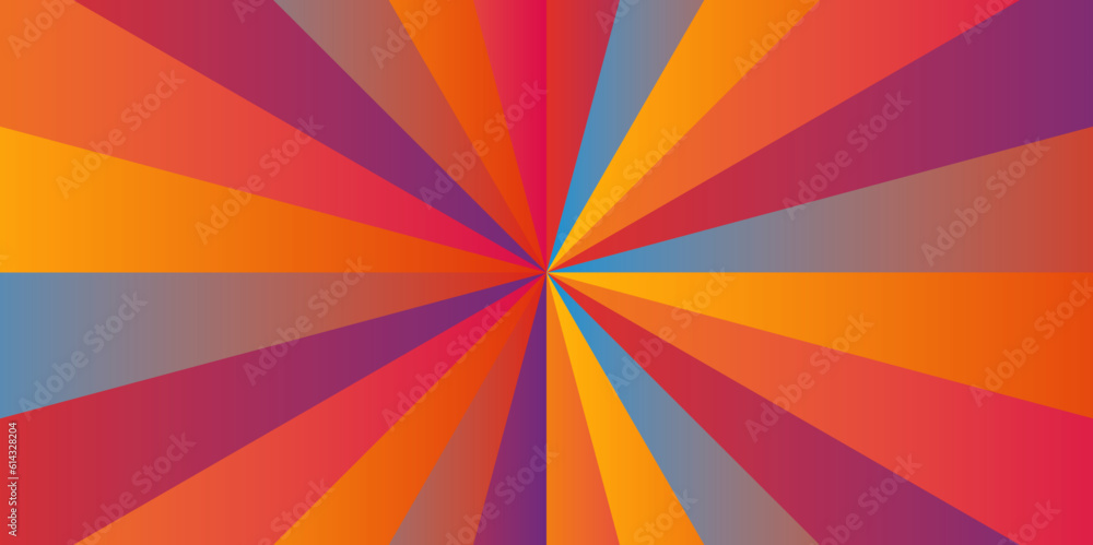 Abstract background with rays. Colorful sun rays sunburst pattern background. Abstract comic colorful vintage background. pop art cartoon style, sunlight, sunburst background.
