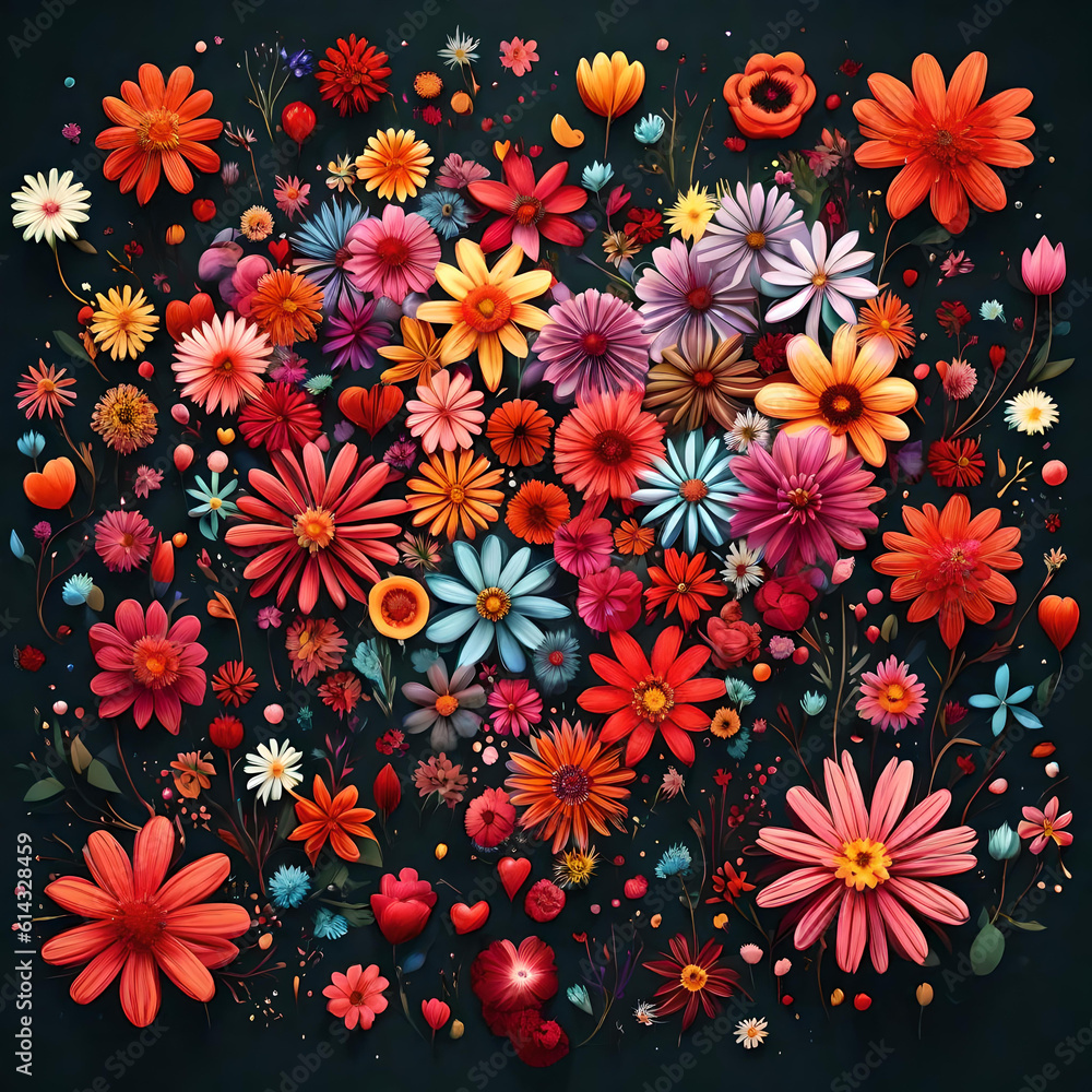Heart with flowers Heart with flowers