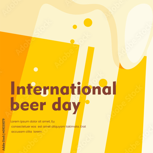 vector illustration social media post template for international beer day
