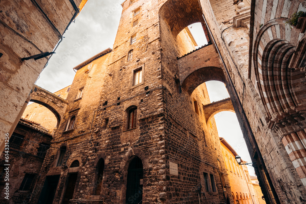 Successive Generations of Arches, Perugia Italy - obrazy, fototapety, plakaty 