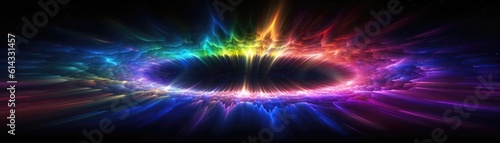 Celestial Aura A Radiant Rainbow Enveloped In A Celestial Aura Floating Effortlessly. Generative AI