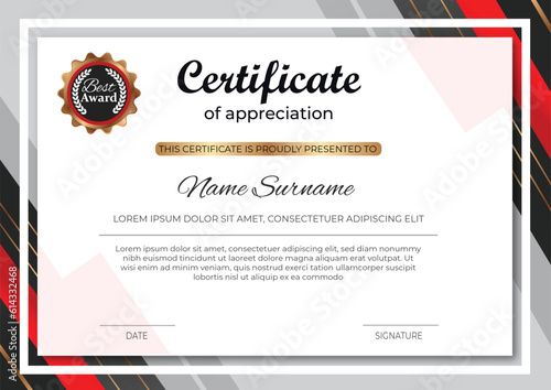 professional certificate design template
