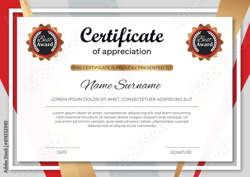 professional certificate design template