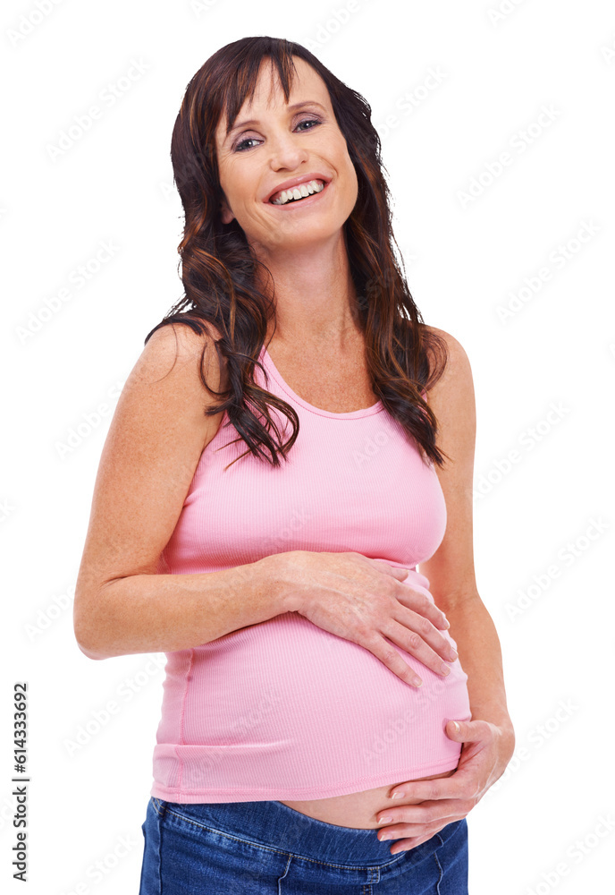 Portrait, smile and maternity with a pregnant woman isolated on a transparent background for motherhood. Mama, happy and pregnancy with a maternal young mother holding her stomach or abdomen on PNG Portrait, smile and maternity with a pregnant woman isolated on a transparent background for motherhood. Mama, happy and pregnancy with a maternal young mother holding her stomach or abdomen on PNG