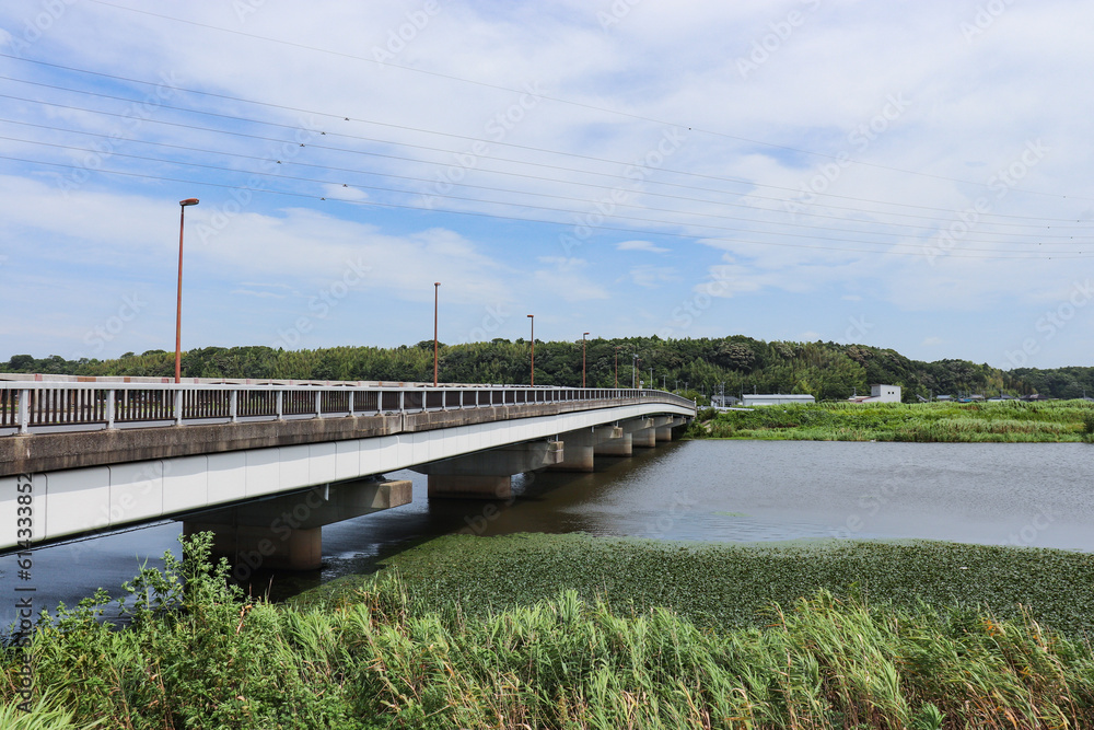 鹿島川と飯野竜神橋（千葉県佐倉市）