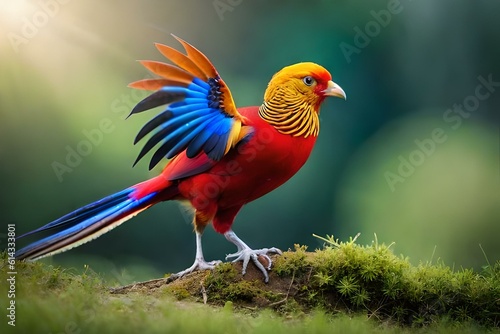 golden pheasant in water generated AI