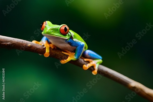 frog on a branch generated AI
