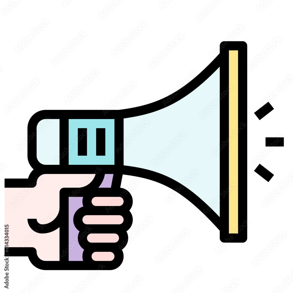 promotion black outline filled color icon promotion black outline filled color icon
