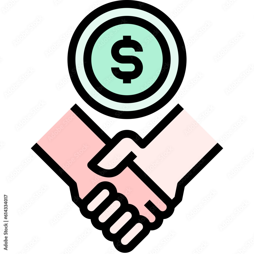 partnership black outline filled color icon partnership black outline filled color icon