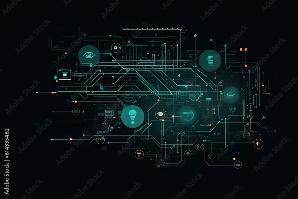 Obraz premium technology background with numbers