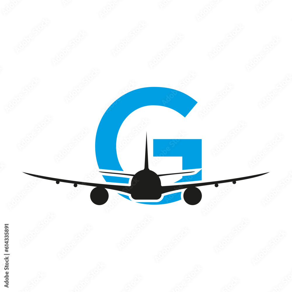 Initial Letter G Travel Logo Design Based Alphabet Flat Modern Concept Vector Template Initial Letter G Travel Logo Design Based Alphabet Flat Modern Concept Vector Template