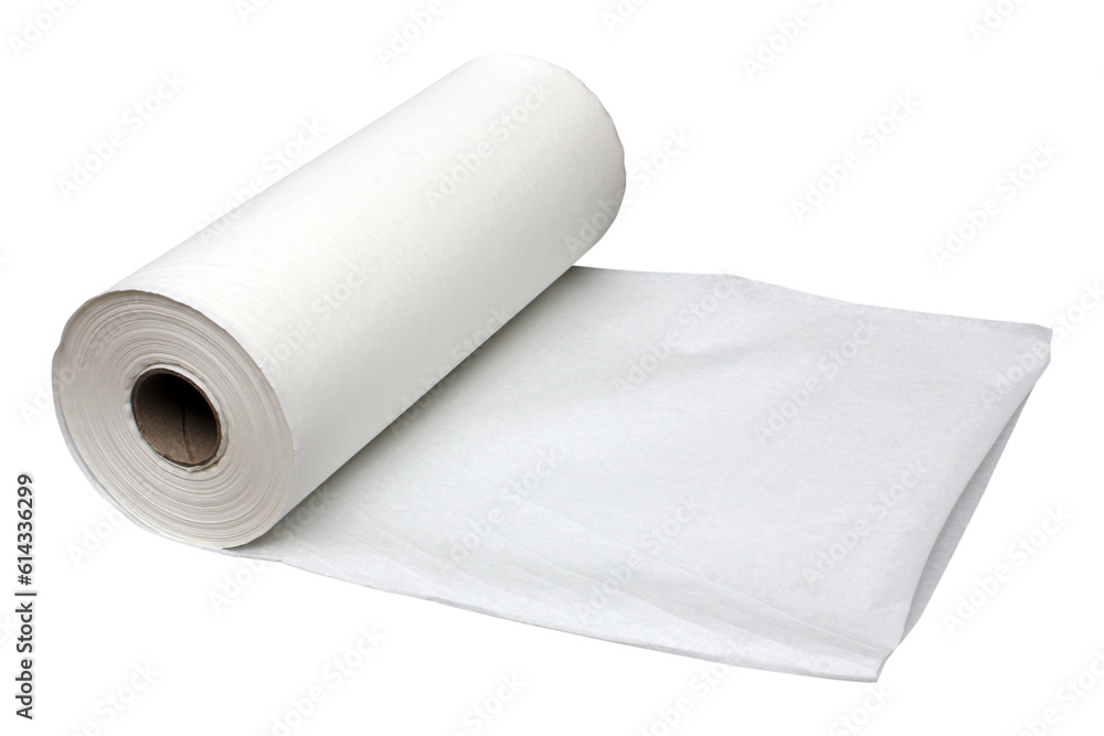 Fototapeta premium Paper towel roll on white background