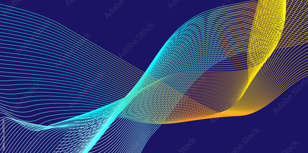 Abstract blue wave lines on transparent background. Digital frequency track equalizer. Abstract business wave curve lines background. Abstract wave line for banner, wallpaper background with wave. Abstract blue wave lines on transparent background. Digital frequency track equalizer. Abstract business wave curve lines background. Abstract wave line for banner, wallpaper background with wave.